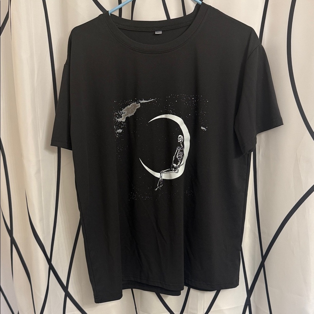NWOT Black Moon Skeleton Women's Top - Large